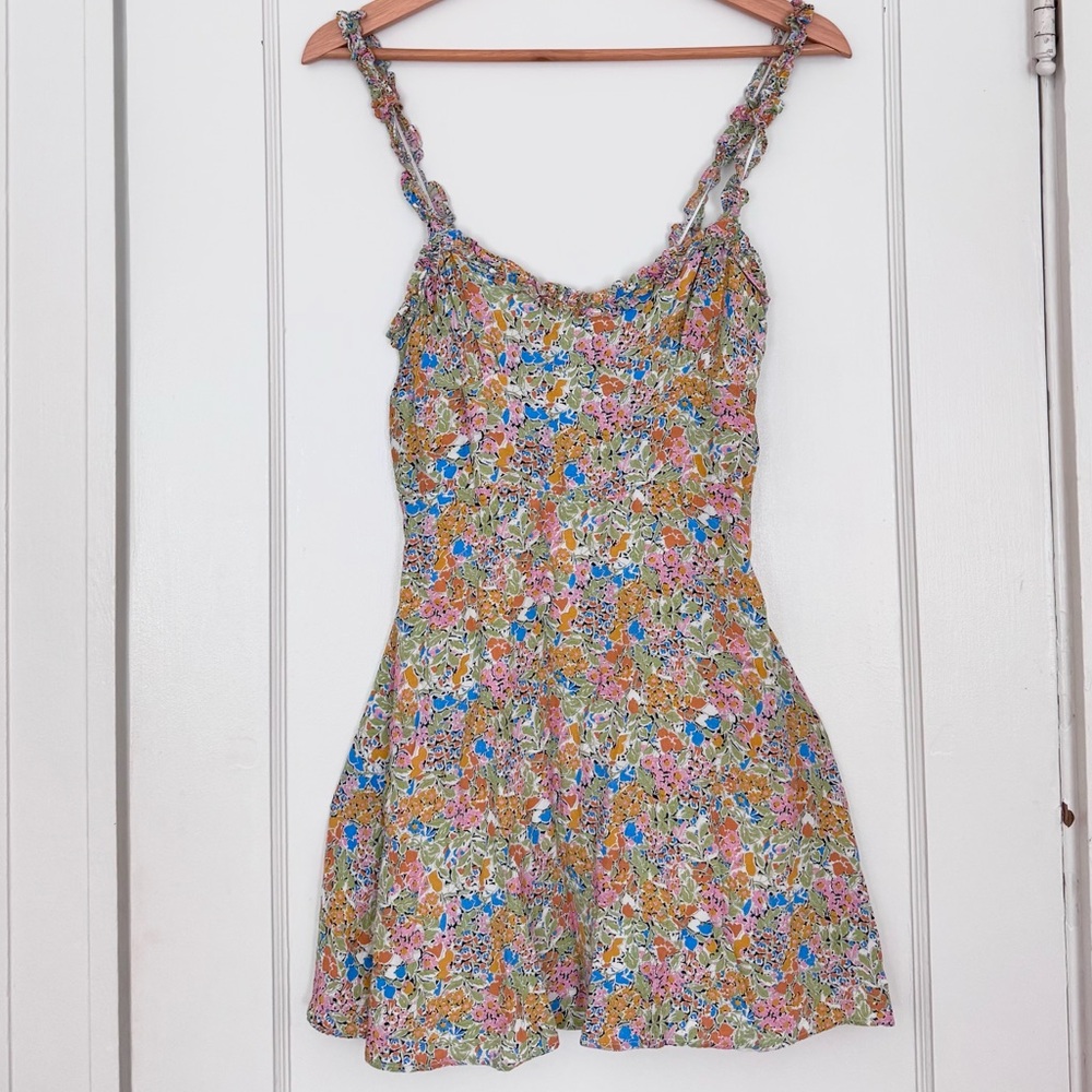 Zara floral mini dress